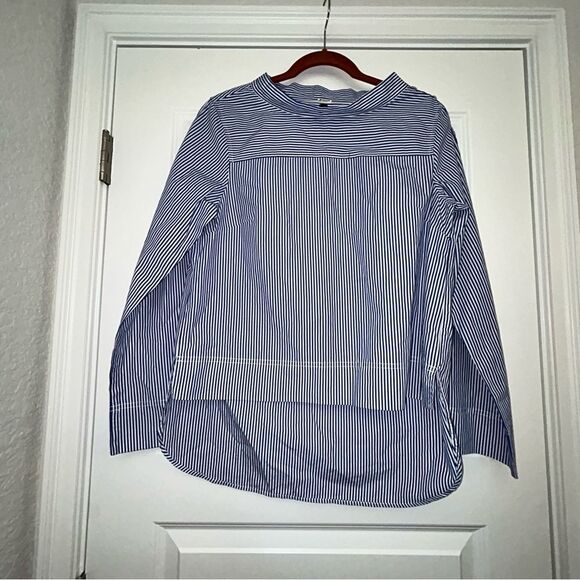 J.Crew Stripe Print Long Sleeve Blouse Shirt Top - Picture 9 of 9